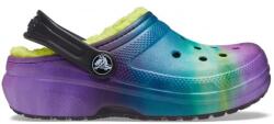 Crocs Saboți Crocs Kids' Classic Lined Out of this World Clog Negru - Black/Lime Punch 23-24 EU - C7 US