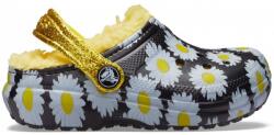 Crocs Saboți Crocs Kids' Classic Lined Vacay Vibes Clog Negru - Black Daisy 25-26 EU - C9 US