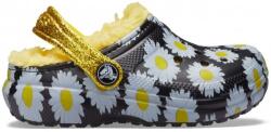 Crocs Saboți Crocs Kids' Classic Lined Vacay Vibes Clog Negru - Black Daisy 29-30 EU - C12 US
