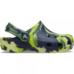 Crocs Saboți Crocs Kids' Classic Marbled Clog Albastru - Navy/Multi 20-21 EU - C5 US