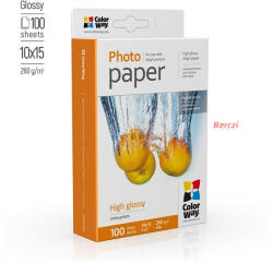 COLORWAY Fotópapír, magasfényű (high glossy), 260 g/m2, 10x15, 100 lap (PG2601004R) (PG2601004R) - berczitech