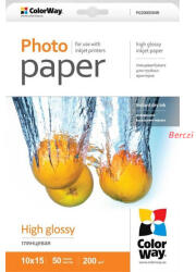 COLORWAY Fotópapír, magasfényű (high glossy), 200 g/m2, 10x15, 50 lap (PG2000504R) - berczitech