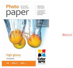 COLORWAY Fotópapír, magasfényű (high glossy), 200 g/m2, A4, 100 lap (PG200100A4) - berczitech