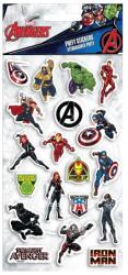 Luna Luna: Set de abțibilduri 3D pufoase Avengers pe coală de 10x22 cm (000506257)