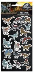 Luna Luna: Set de autocolante 3D pufoase Jurassic World pe coală de 10x22 cm (000570993)