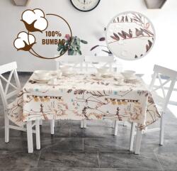 Ralex Fata de masa antimurdarire 100% Bumbac Diametru 160 cm, Frunze Albastru Maro
