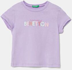 Benetton gyerek pamut póló lila, 3I1XG10HU - lila 116
