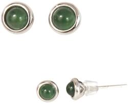  Cercei din Jad Nefrit - Rotund - 6x6x16 mm - Argint 925 - Cristalul Echilibrului si Protectiei - 1 Pereche