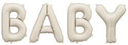Partydeco Fólia lufi - Baby felirat, csak csak levegővel tölthető, Bézs (LUFI814341)