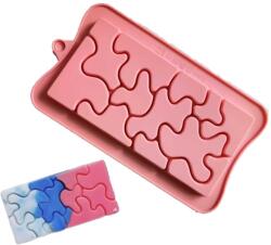  Szilikon táblás csokoládé forma-Puzzle forma