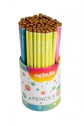 Nebulo Grafitceruza HB, háromszögletű, 72 db/doboz, Nebulo, élénk színű test (GC-72-HB-TR-RKS)