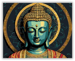  Modern Buddha Mandalával - számfestő készlet