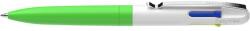 Schneider Golyóstoll, 0, 5 mm, nyomógombos, négyszínű, SCHNEIDER "Take 4 Neon", zöld-fehér (TSCT4ZF) - fiorex