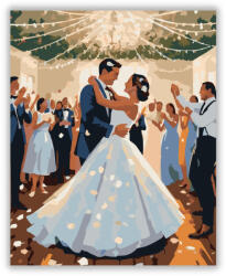  Esküvői Tánc Tündérfények Alatt - számfestő készlet