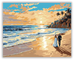  Naplementés Tengerparti Esküvő - számfestő készlet