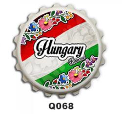 Neves Ajándék Kupak mágnes 8 cm Kalocsai hungary - fehér (Q068)