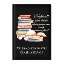 Gravolo Agenda neagra personalizata pentru cadou profesori (C948)