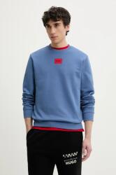 HUGO BOSS pamut melegítőfelső türkiz, férfi, nyomott mintás, 50447964 - kék S