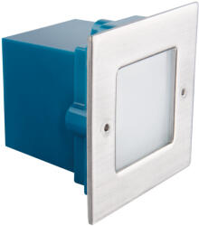 Kanlux 0, 6W, 10 lm, 4000K, IP 54, 70x70 mm, természetes fehér süllyeszthető LED járda- és kültéri lépcsővilágító, TAXI SMD - 20 000 h élettartam (26461)