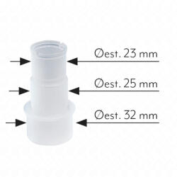 Cseppvíz lépcsős csatlakozó csonk 23/25/32 (VECAMCO) klíma