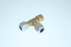 MBM Fitting Brass T. 3/8'+2c2b 639/6