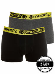 Meatfly мъжки боксерки Balboa Boxershorts Double Pack Grey Heather/Black | Черна | Размер Meatfly | Cheren | МЪЖЕ | S