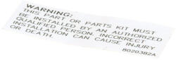 Label, Gas Valve Conversion Kit