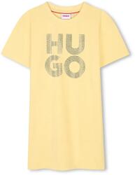 HUGO gyerek pamutruha sárga, mini, egyenes, G00410 - sárga 114