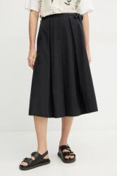 Weekend Max Mara pamut szoknya fekete, midi, harang alakú, 2515101032600 - fekete 38
