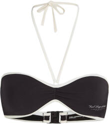 KARL LAGERFELD Bikini Top Hotel Karl Rib Halter Bandeau A1W46027 999 black (A1W46027 999 black) Costum de baie dama