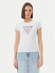 Guess Triangle Rhinestones SS Tee S | Femei | Tricouri | Alb | E5GI08J1314-G011