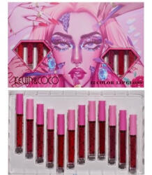 Flippy Set 12 Lip Gloss KevinCoco, nuante de rosu si rose, cutie dreptunghiulara, 26.5x16.5x2.2 cm, 200 g, multicolor (TEO-125561)