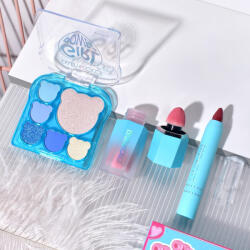 Flippy Set 3 Produse de Machiaj, KEVIN COCO, Ice Blue Bear, 6 culori, 15.5 x 13 x 3.4 cm (teo-126668)