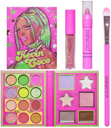 Flippy Set 4 Produse de Machiaj, KEVIN COCO, Green Cool Girl, 18 culori, 20.5 x 18.2 x 2.2 cm (teo-126694)