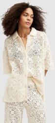 AllSaints pamut ing MILLY TOP bézs, női, sima, W031KA - bézs S