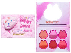 Flippy Set de Machiaj KevinCoco, 6 culori Blush, Husa Pufoasa, Model Pisicuta, 17.3x12.5x5 cm, Multicolor (teo-131786)