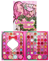 Flippy Set de Machiaj KevinCoco, 72 de Culori, Paleta de Farduri, Iluminatoare, Blush, Model Christmas Babe, Oglinda Glob, 25.5x20x1.7 cm, Multicolor (teo-131789)