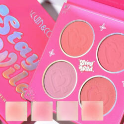 Flippy Paleta de Blush, KEVINCOCO, 4 Culori Stay Wild, 12.2 x 12.2 x 0.9 cm (teo-126638)