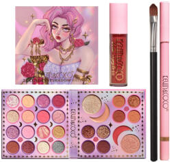 Flippy Set Produse de Machiaj, Kevin Coco, 28 Culori, Fard de Ochi, Ruj, Pensula si Creion (teo-129950)