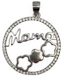 Flippy Pandantiv, Jolie Silver, Argint 925, Model Mama (cerc cu flori), Zirconiu, 22 x 22 mm, 3 g (teo-13367)
