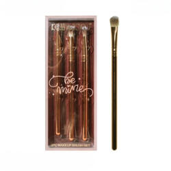 Flippy Set 3 Pensule de Machiaj, Flippy, Portabile, pentru Fard de Ochi, din Par Sintetic Moale, Auriu, 16.5x6.5x1.6 cm (teo-127741)