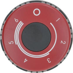 DESCO FEKETE-PIROS GOMB ø 75 mm 0-6