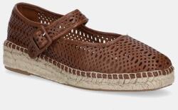 Billi Bi bőr espadrilles barna, platformos, A28600 - barna Női 38