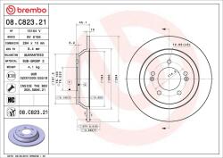 BREMBO Disc frana BREMBO 08. C823.21 (08.C823.21)