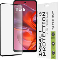 Techsuit - 111D Teljes Fedő / Teljes Ragasztású Üveg - Motorola Moto G05 / E15 - Fekete üvegfólia