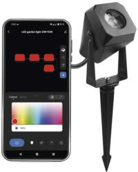 EMOS ZIW191R GoSmart kültéri LED spotlámpa, bővítő készlet, 1 darab, 1, 5 W, RGBIC dimmelhető, WiFi