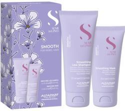ALFAPARF Milano Semi di Lino Smooth Minisize Kit utazó szett kozmetikumokra a rakoncátlan és töredezett hajra
