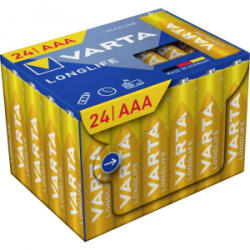 VARTA Longlife AAA alkáli mangán mikroelem 1.5V cube pack 24db (4103301134) (4103301134)
