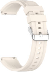 Techsuit - 18mm-es óraszíj (W075) - Huawei Watch GT 4 (41mm)/W1/Honor Watch S1/Garmin Venu 2S/Vivoactive 4S - Bézs