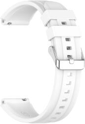 Techsuit - 18 mm-es óraszíj (W075) - fehér - Huawei Watch GT 4 (41 mm)/W1/Honor Watch S1/Garmin Venu 2S/Vivoactive 4S